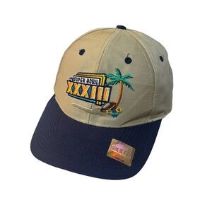 Vintage 1998 LOGO 7 Super Bowl XXXIII NFL Football SnapBack Hat OSFA NWT